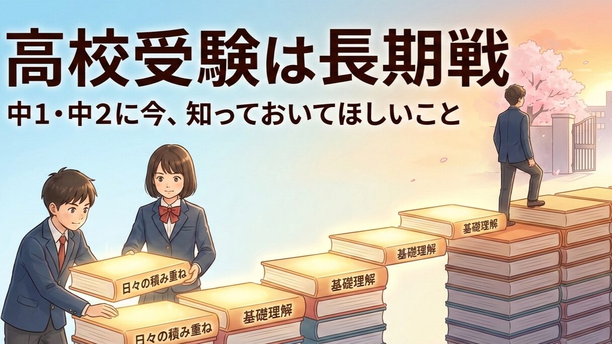 高校受験は長期戦｜中1・中2に今、知っておいてほしいこと